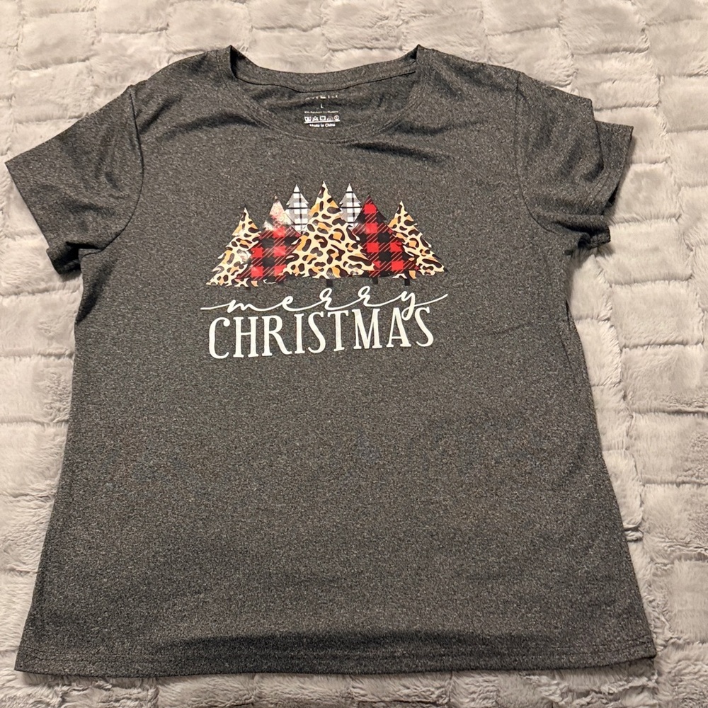 Gray Christmas Tree Shirt